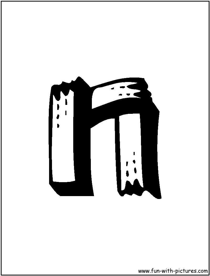 Alphabet N Coloring Page 