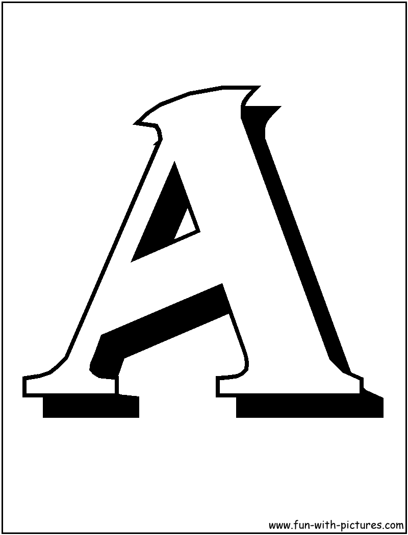 Blockletters A Coloring Page 