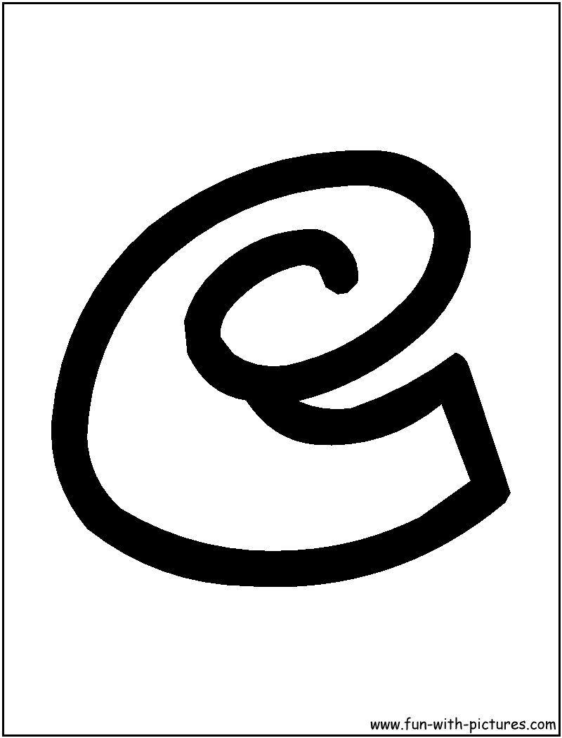 Bubble C Coloring Page 