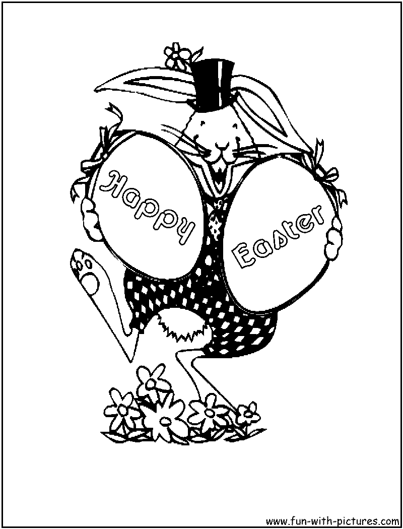 Easter Dance Coloring Page 