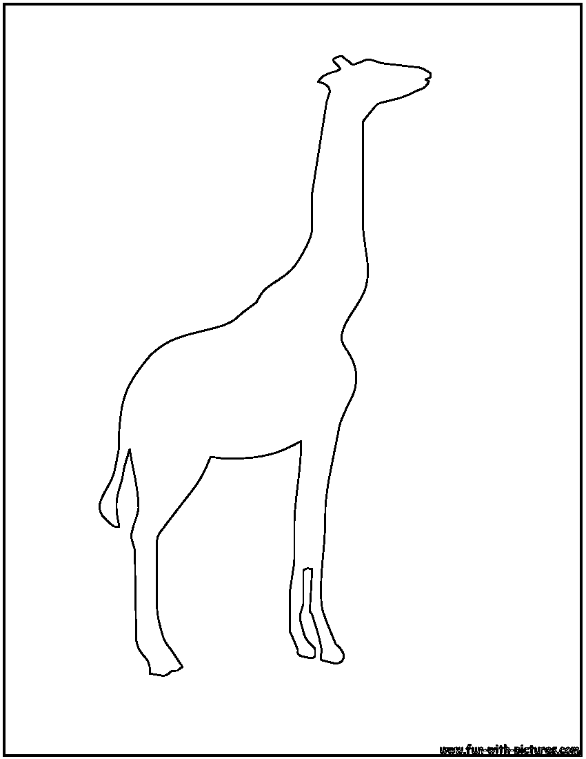 Okapi Outline Coloring Page 