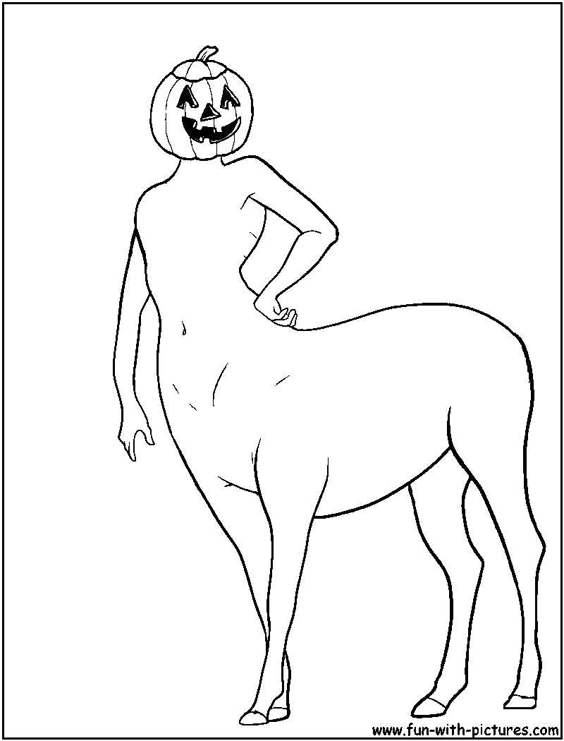 Pumpkincentaur Coloring Page 