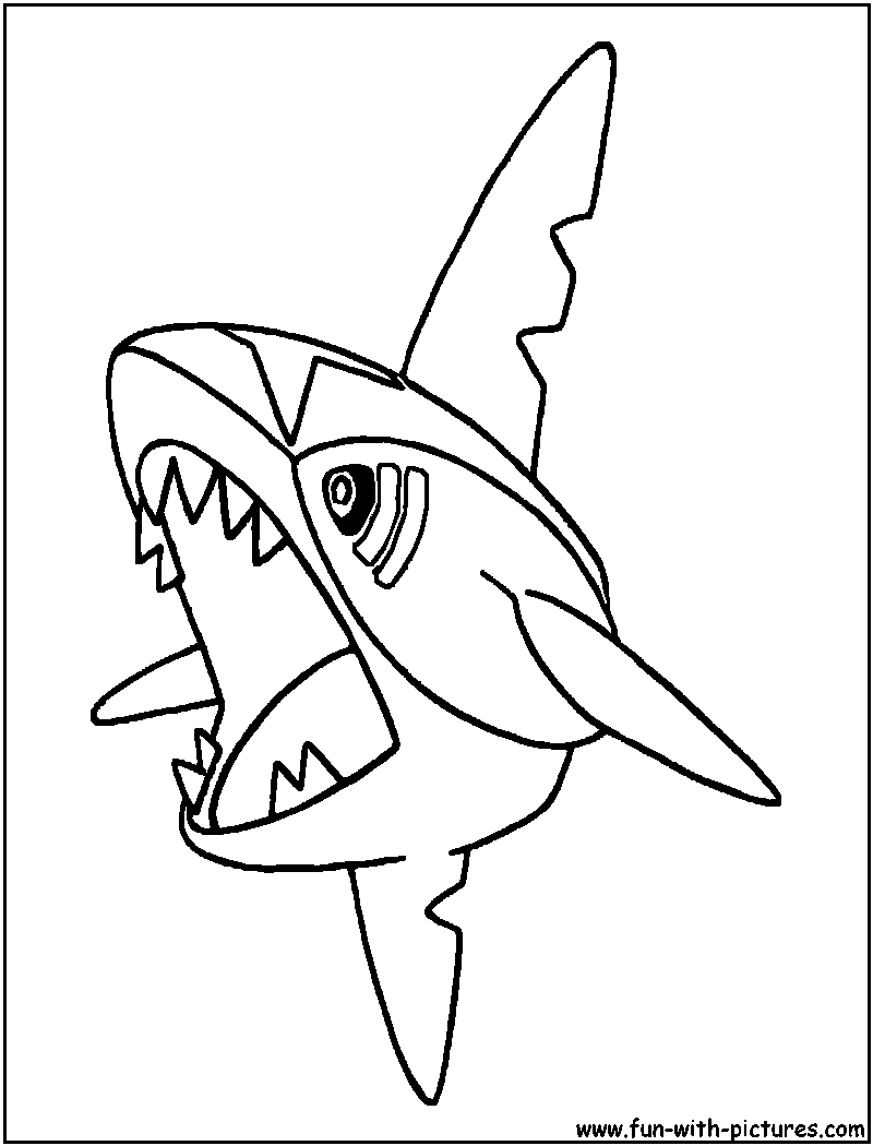 Sharpedo Coloring Page 