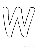bubble letters W