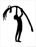 man sugarcane silhouette
