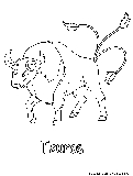 Tauros Coloring Page 