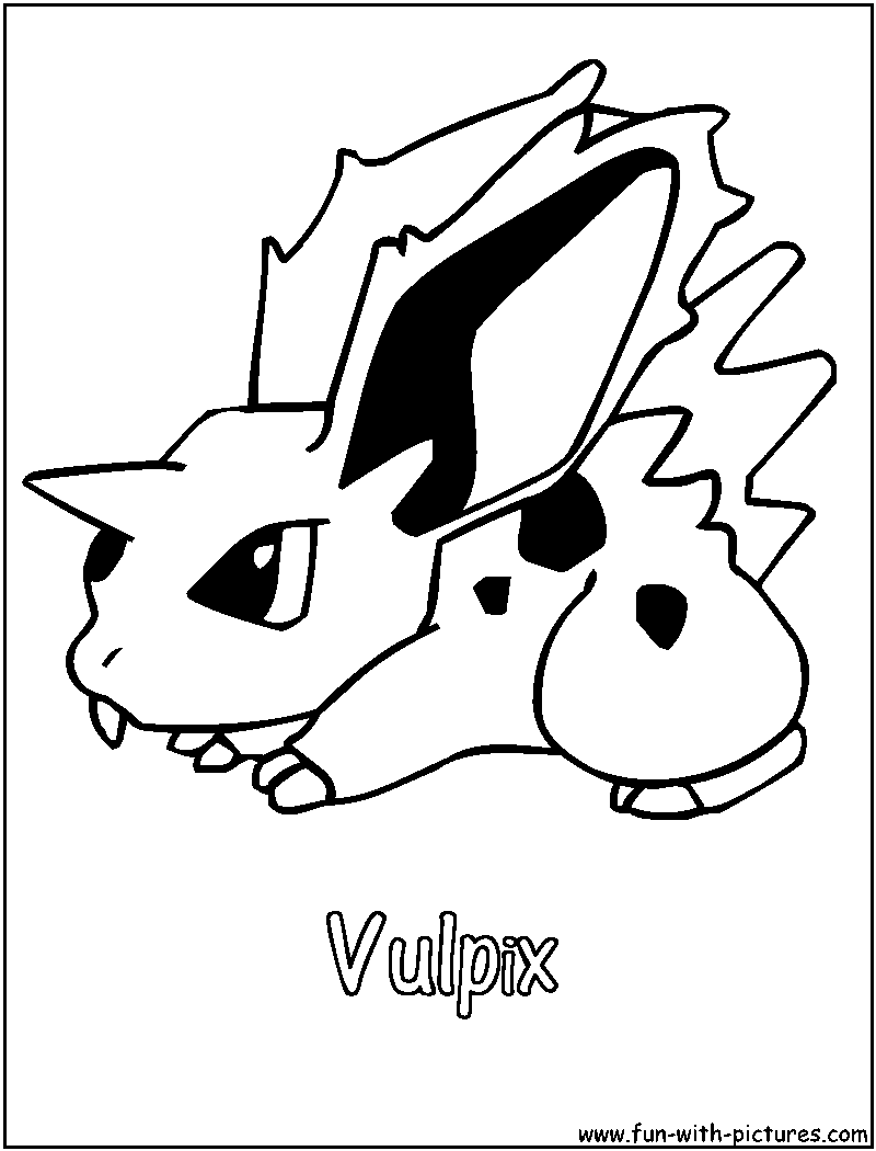 Vulpix Coloring Page 