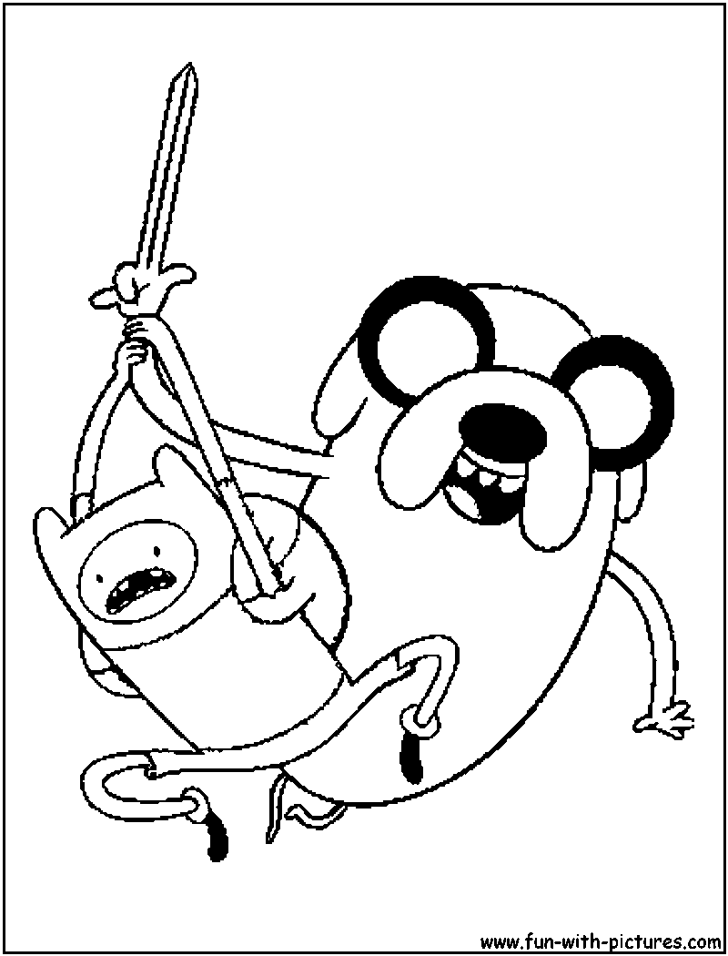 Adventuretime Jakefinn Coloring Page 