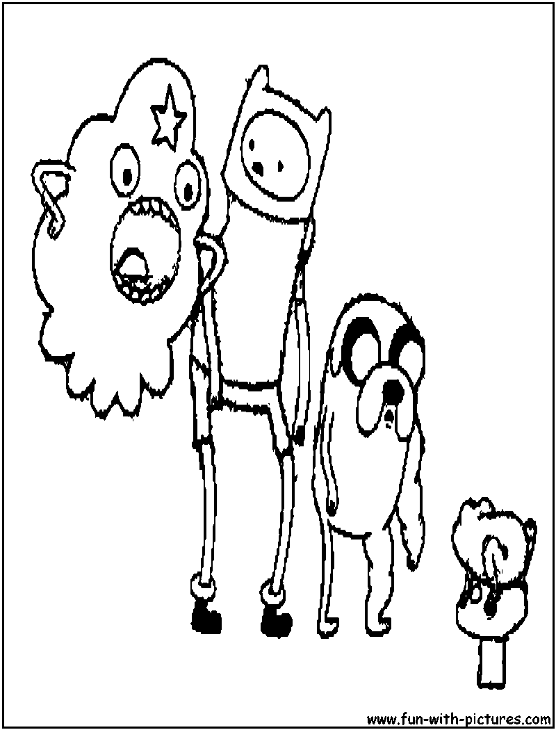 Adventuretime Jakefinnlumpy Coloring Page 
