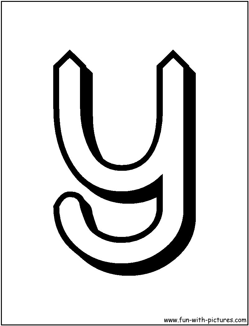 Alphabet Letter Y Coloring Page 