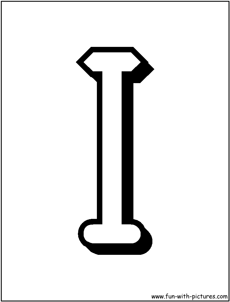 Alphabet Letters I Coloring Page 