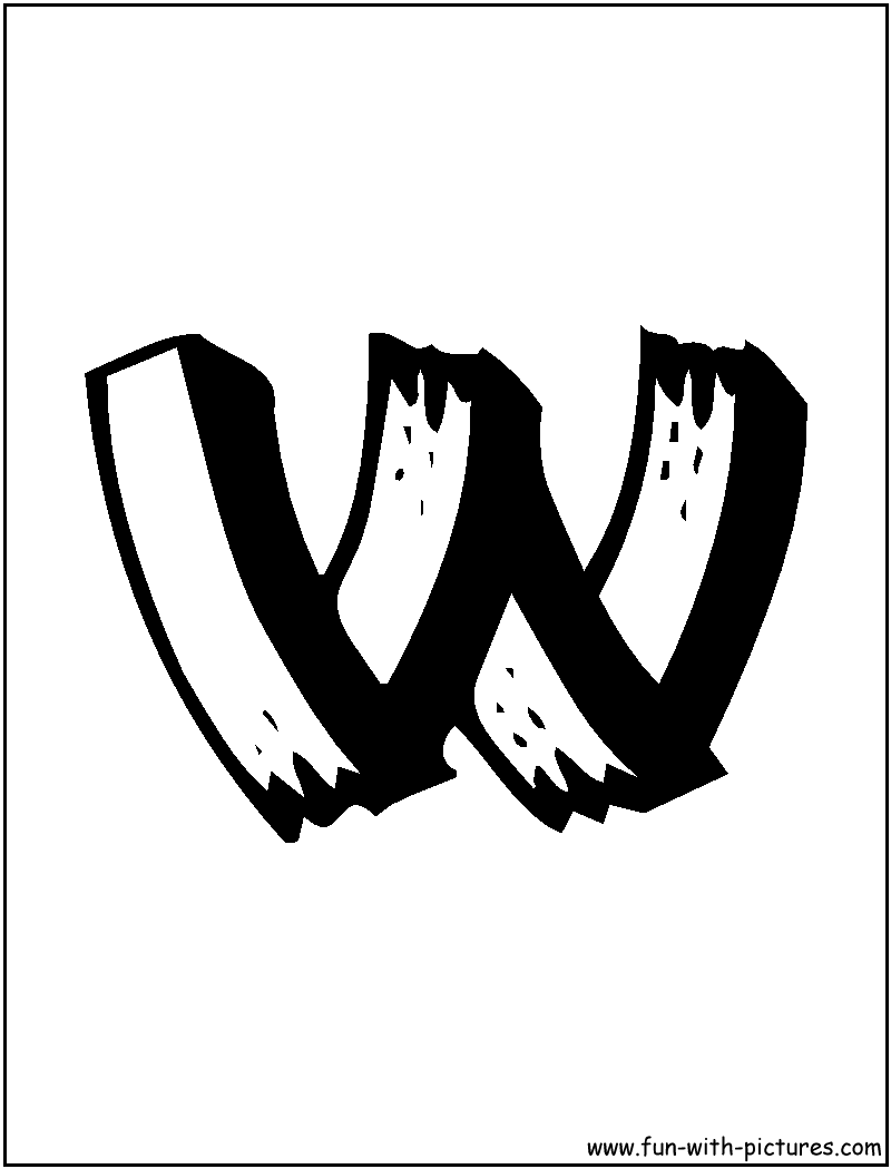 Alphabet W Coloring Page 