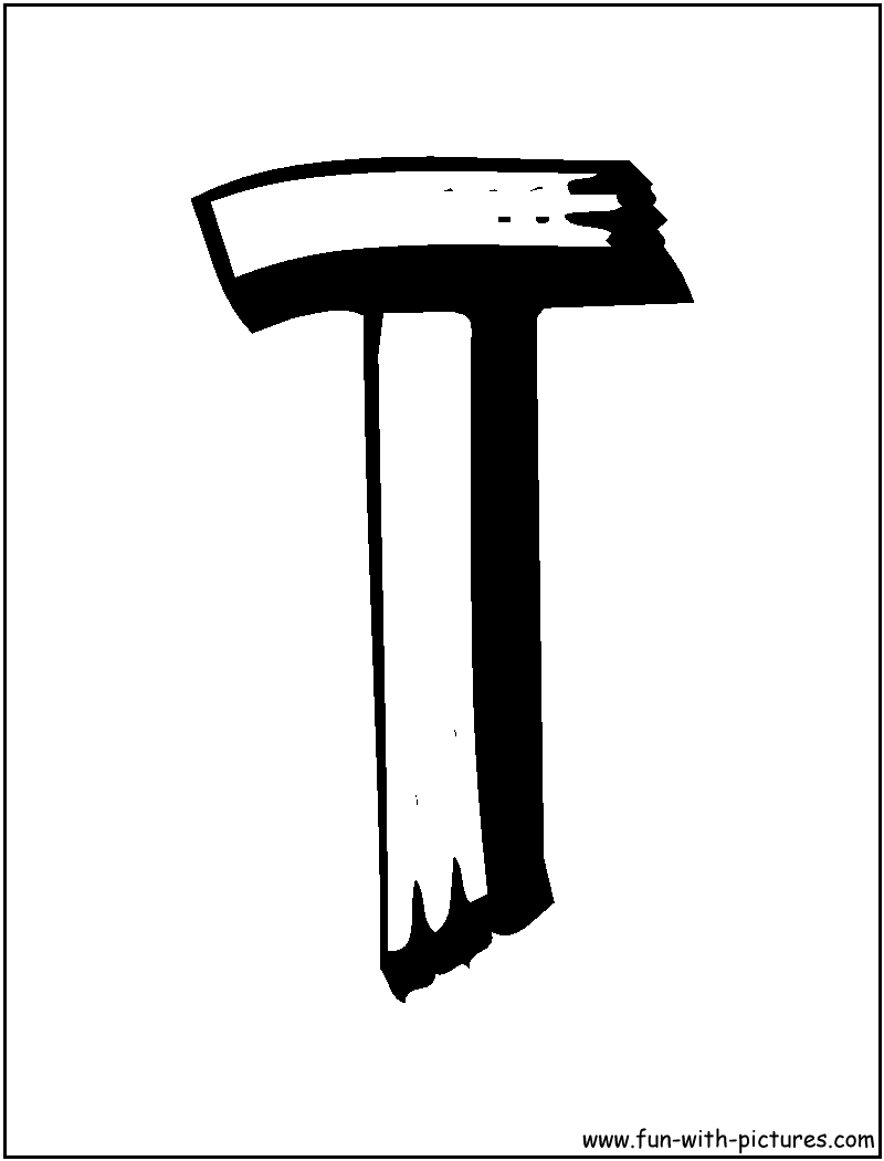 Alphabets T Coloring Page 