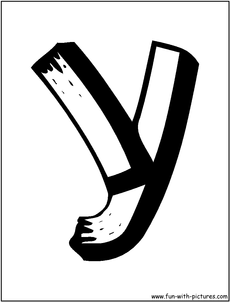 Alphabets Y Coloring Page 