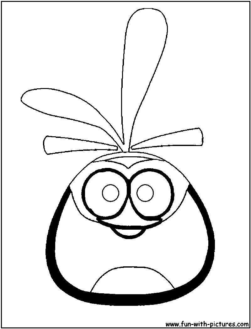 Angrybirds Orangebird Coloring Page 