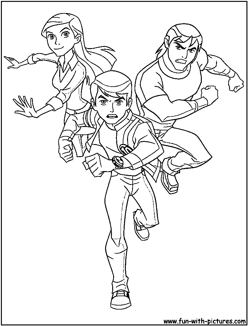 Ben10 Alienforce Coloring Page 