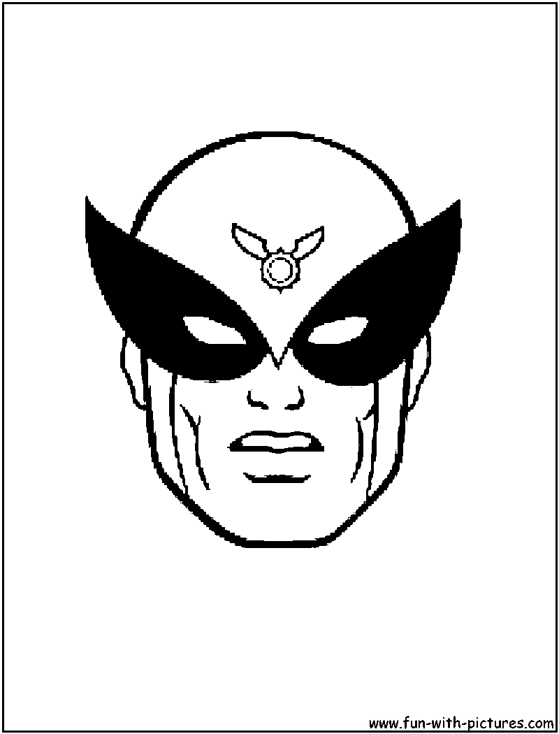 Birdman Mask Coloring Page 