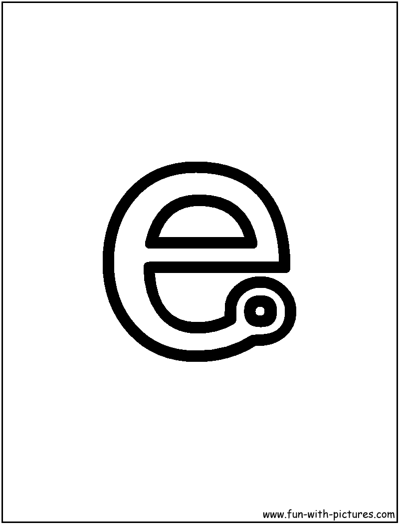 Block E Coloring Page 