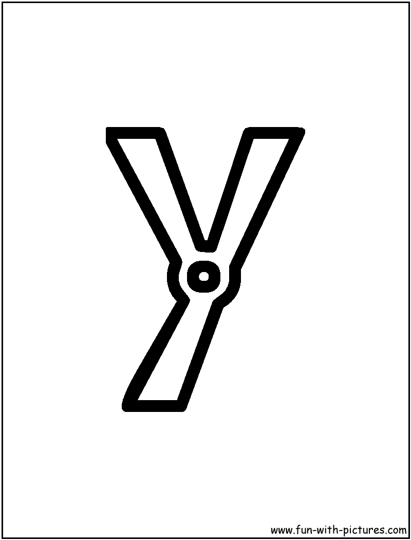 Block Y Coloring Page 