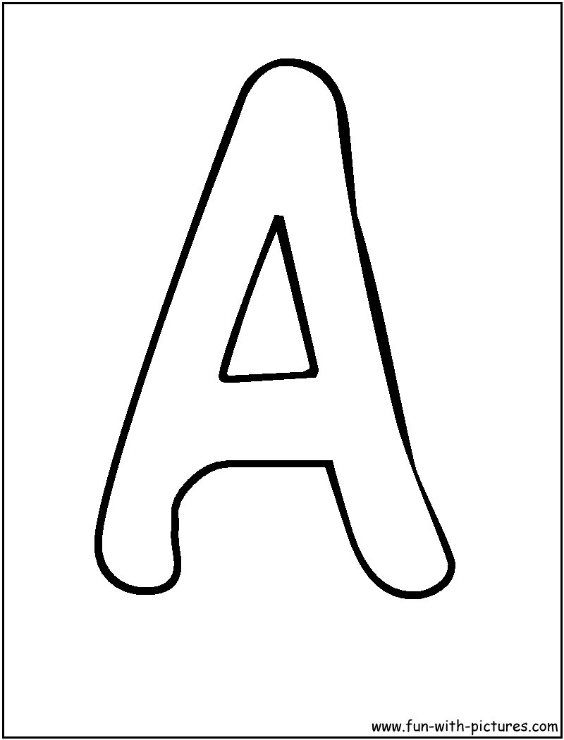 Bubble Letters A Coloring Page 