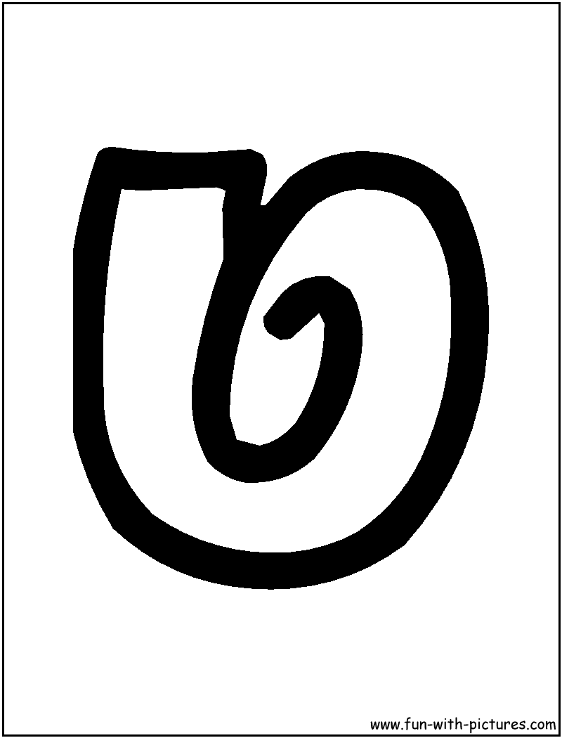 Bubble U Coloring Page 