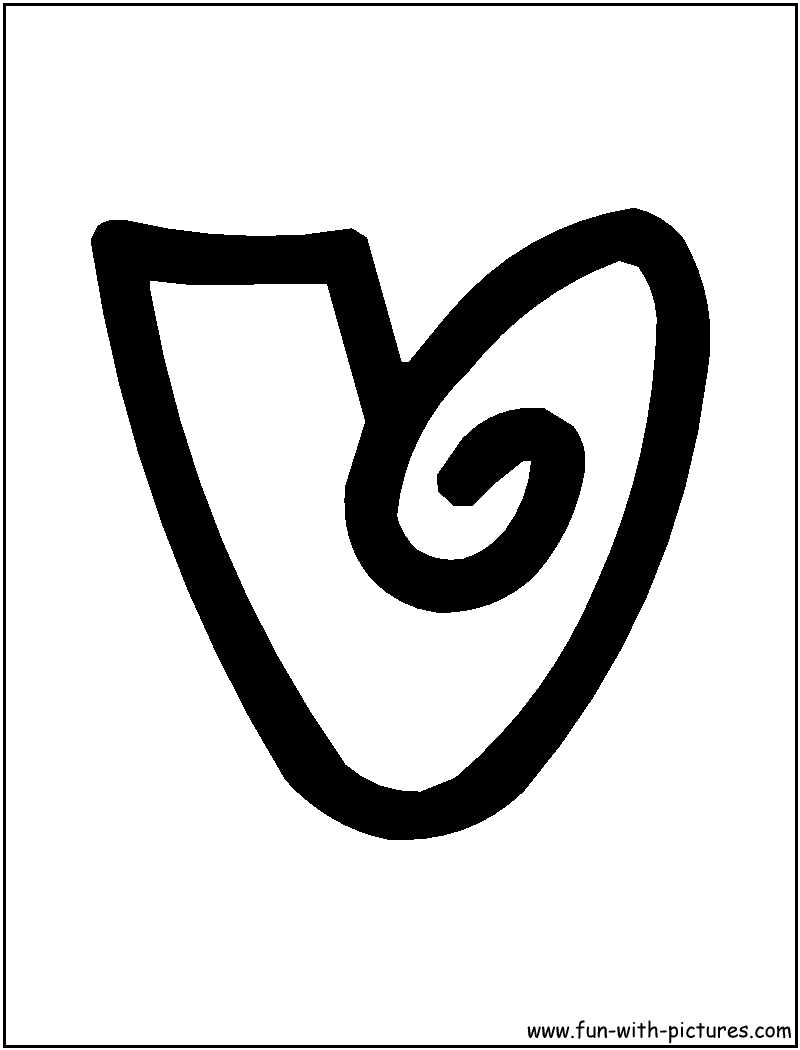 Bubble V Coloring Page 