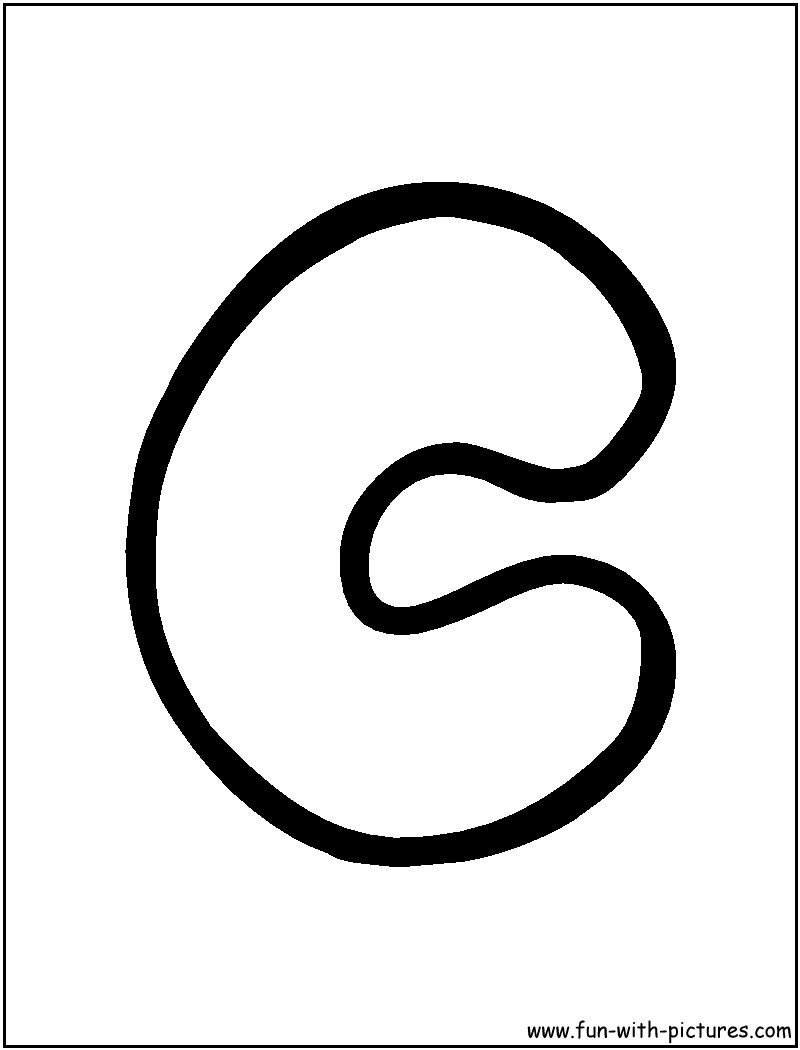 Bubbles C Coloring Page 