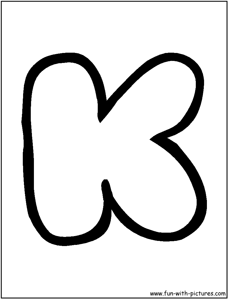 Bubbles K Coloring Page 