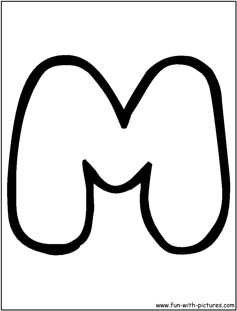 Bubbles M Coloring Page 