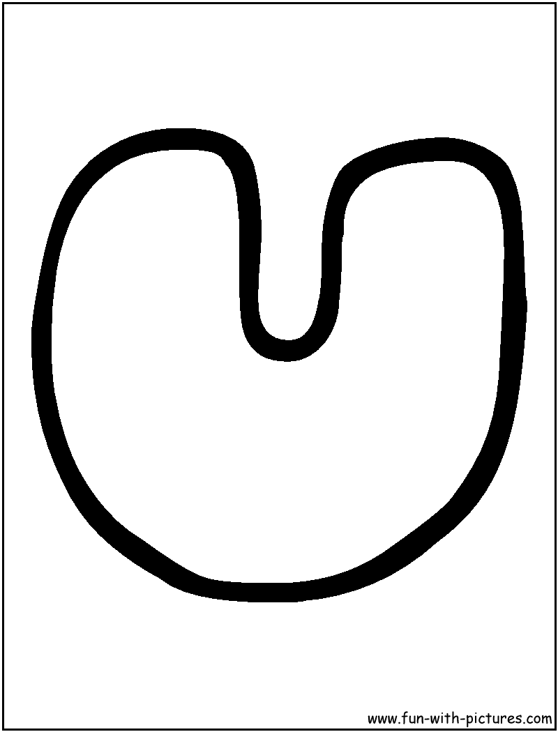 Bubbles U Coloring Page 