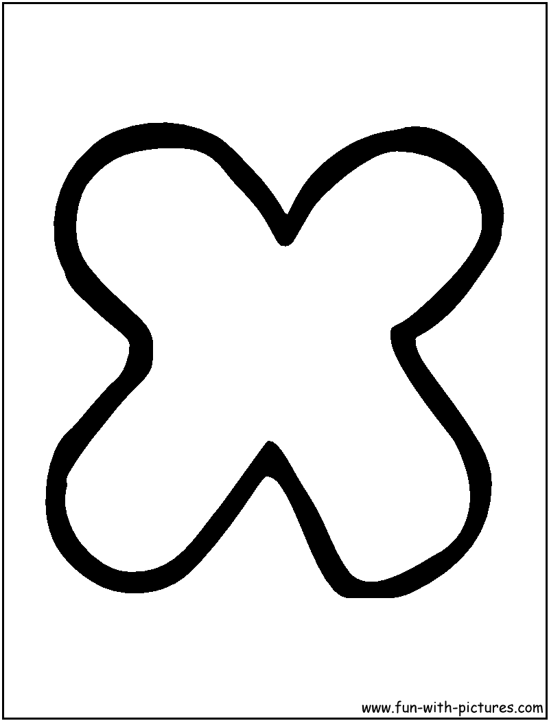 Bubbles X Coloring Page 