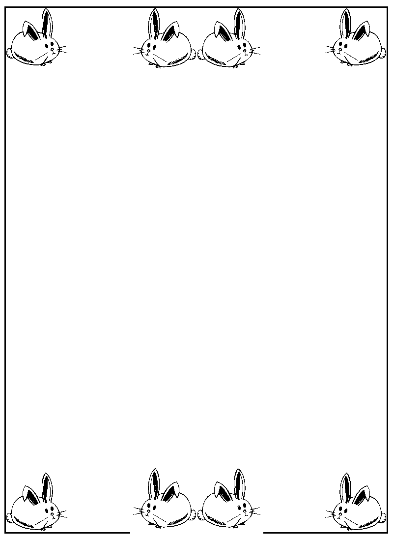 Bunny Borders Coloring Page 