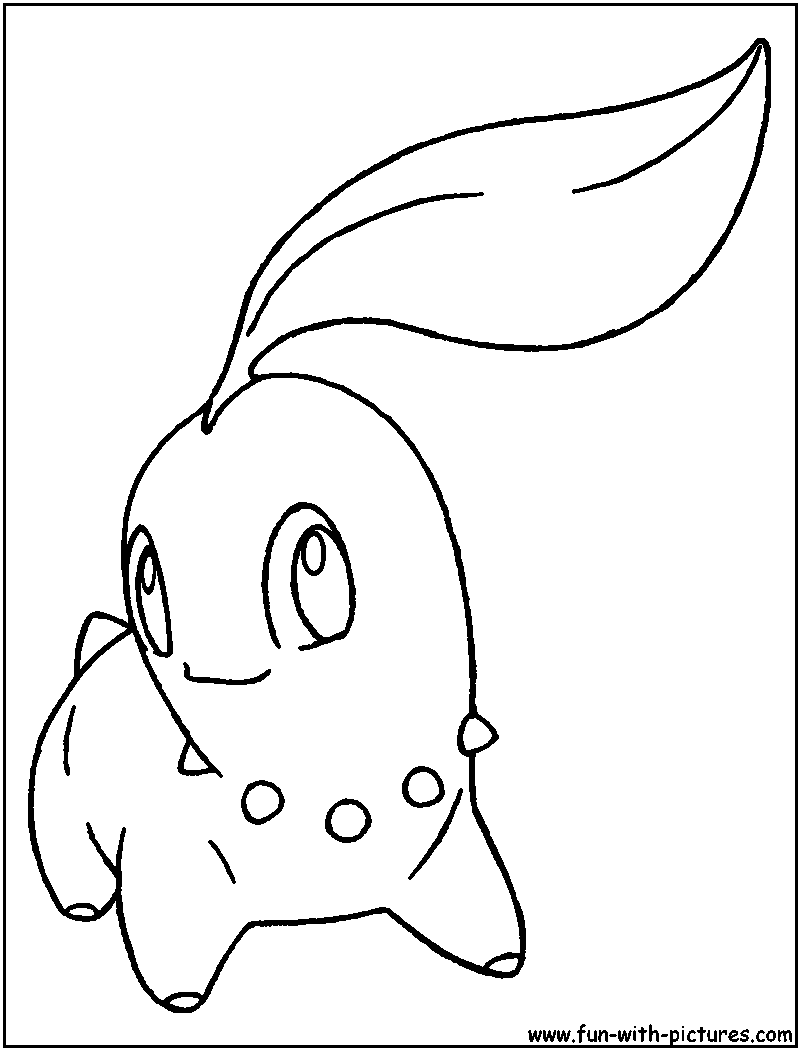 Chikorita Coloring Page 
