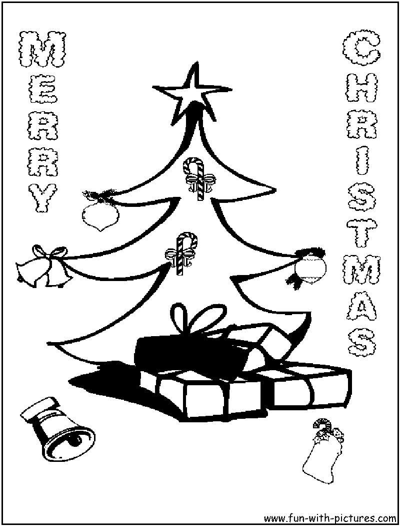 Christmas Tree Coloring Page 