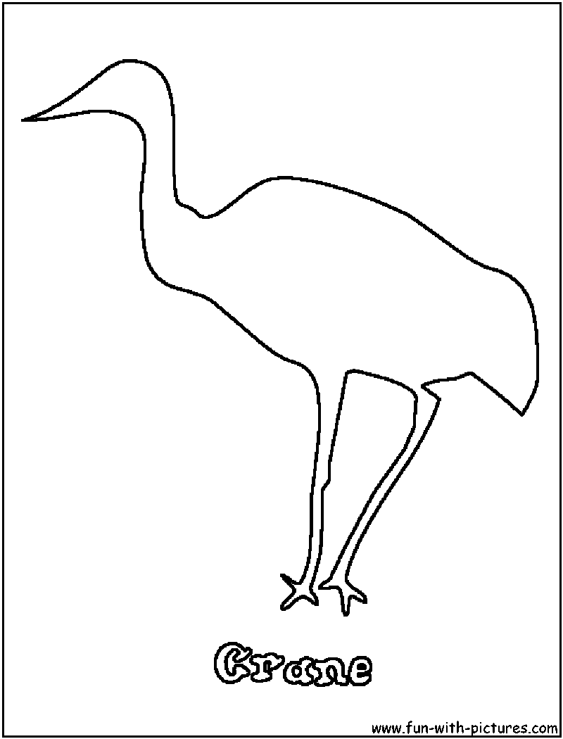 Crane Coloring Page 