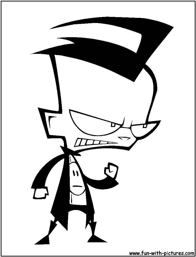 Dib Invaderzim Coloring Page 