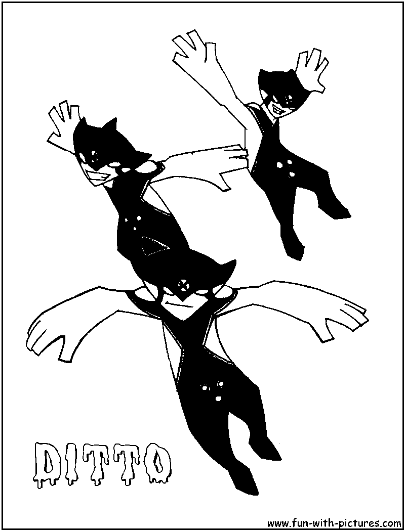 Ditto Ben10 Coloring Page 