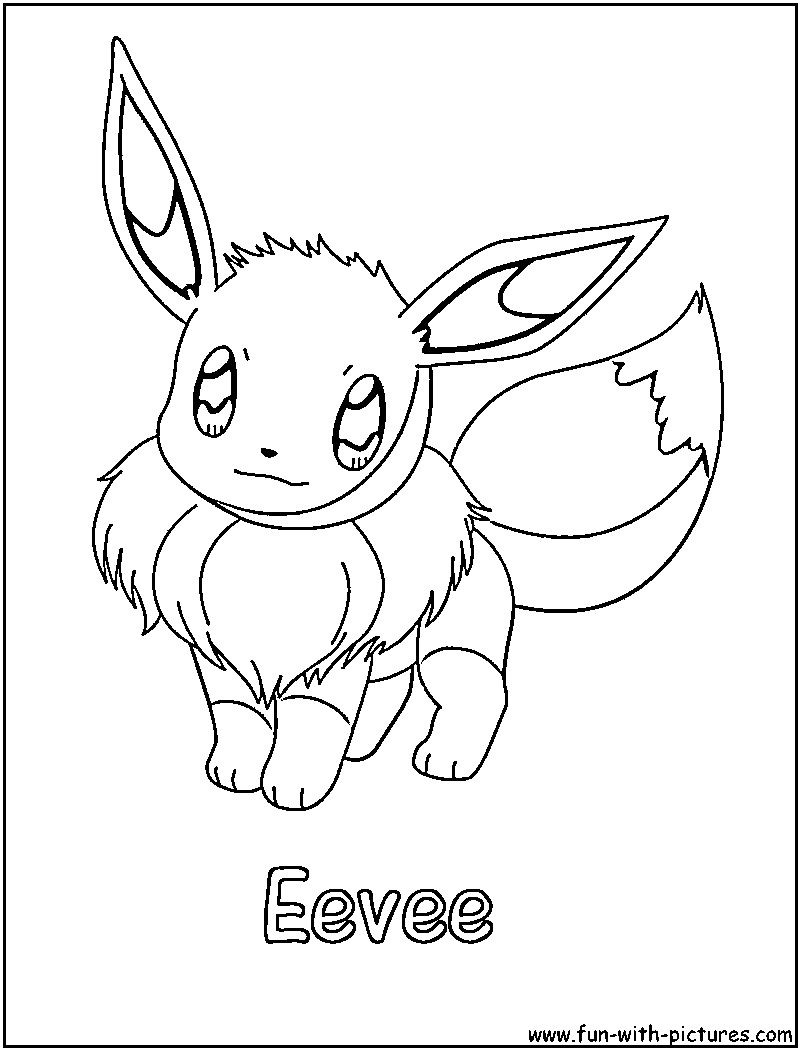 Eevee Coloring Page 