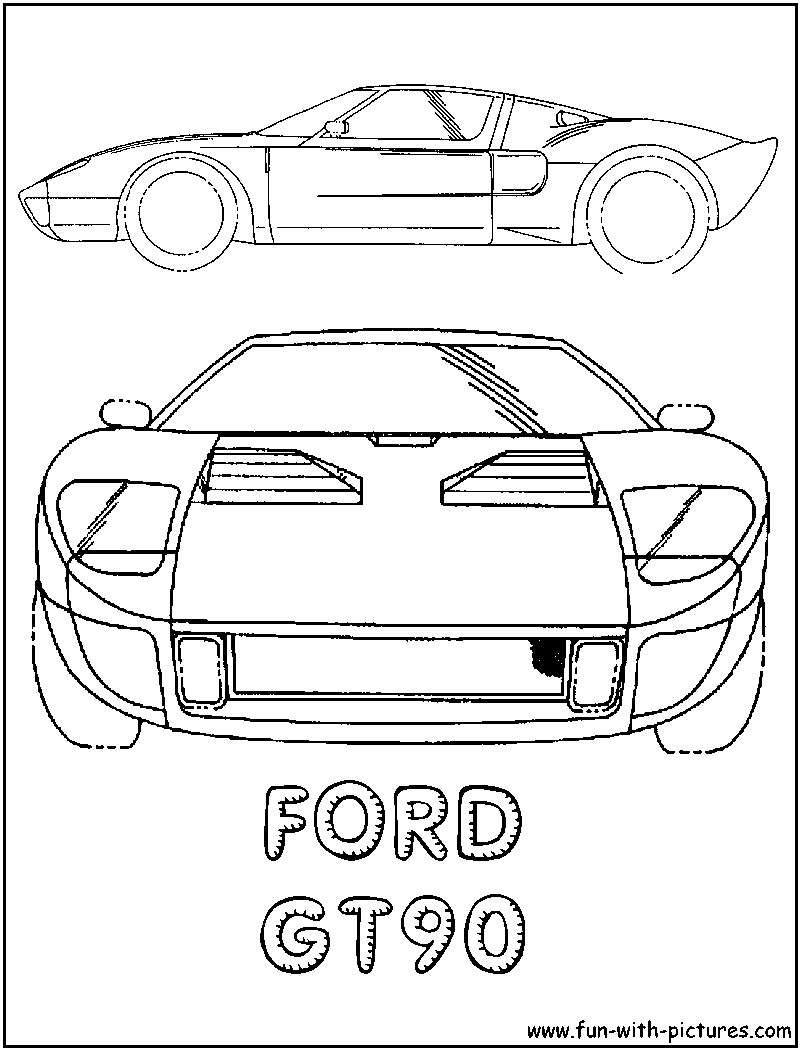 Ford Gt90 Coloring Page 