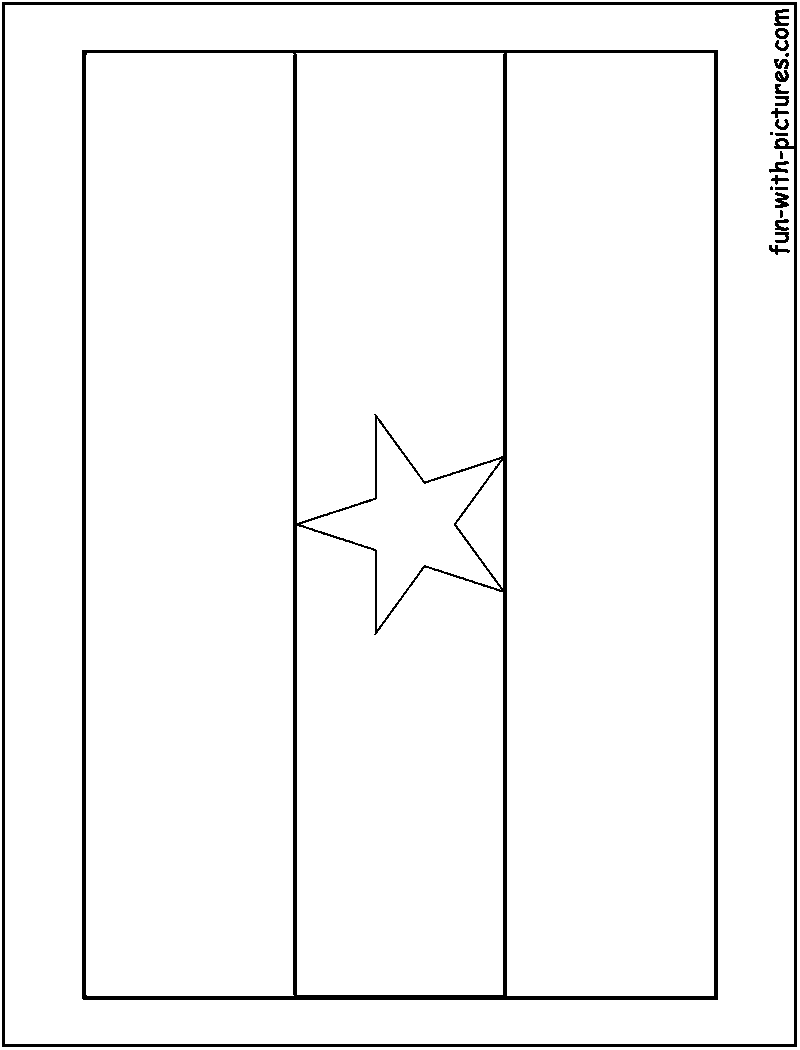 Ghana Flag  Coloring Page