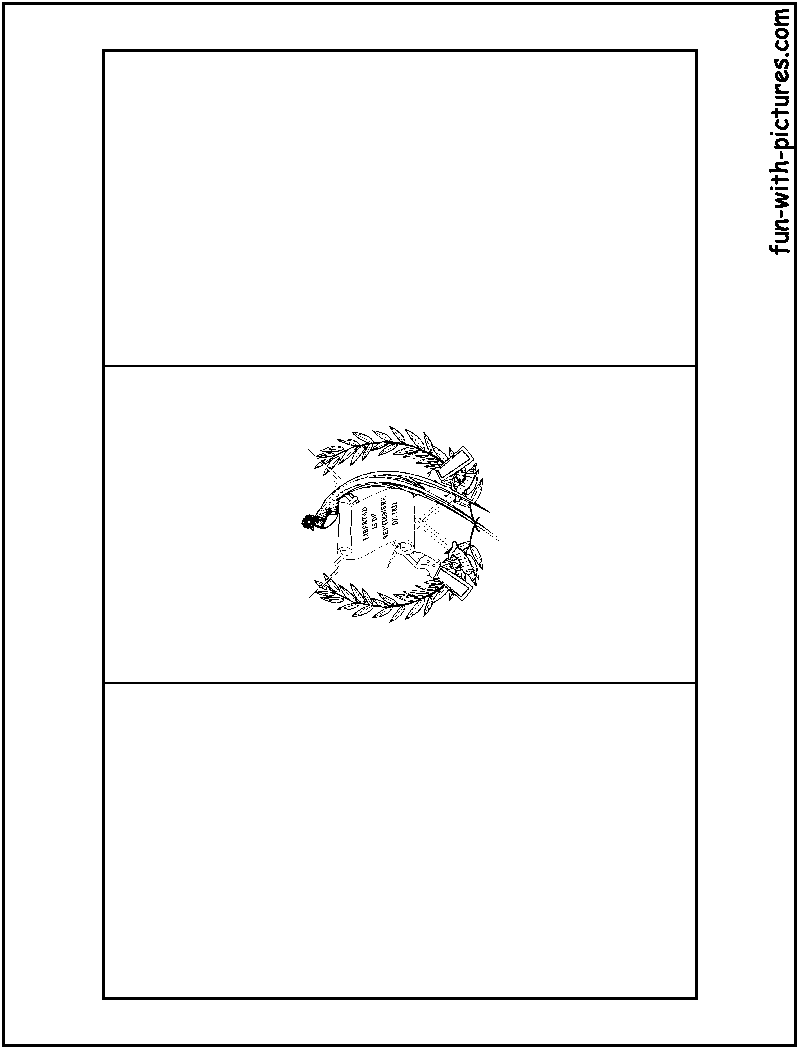 Guatemala Flag  Coloring Page