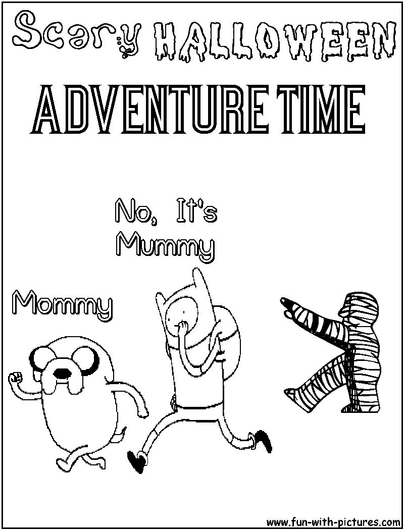 Halloweenadventuretime Coloring Page 
