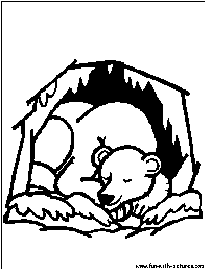 Hibernation Coloring Page 