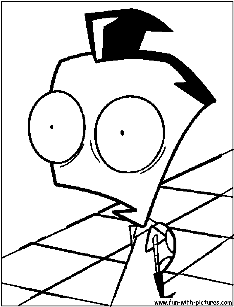 Human Invaderzim Coloring Page 