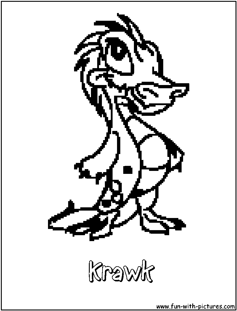 Krawk Coloring Page 