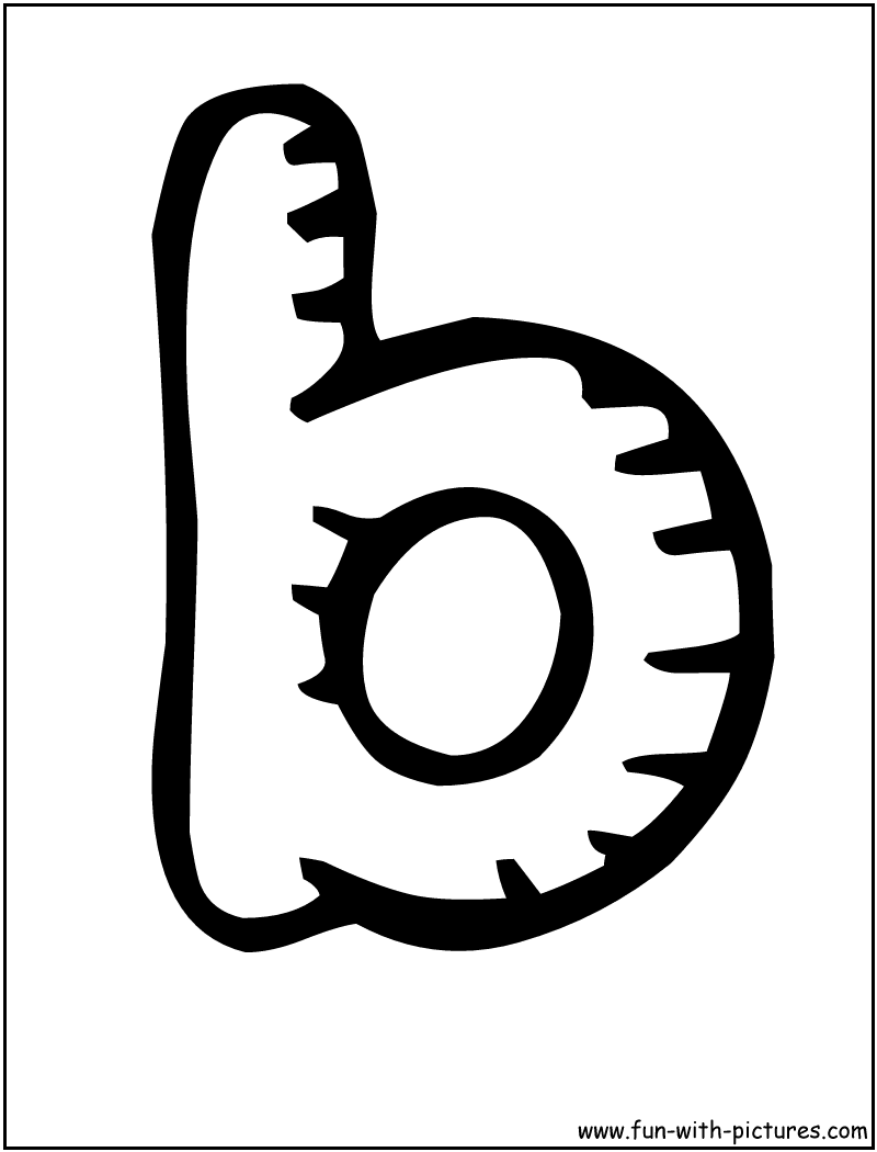 Letter B Coloring Page 