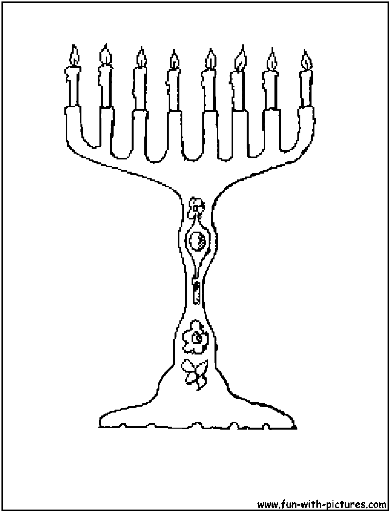 Menorah Coloring Page 