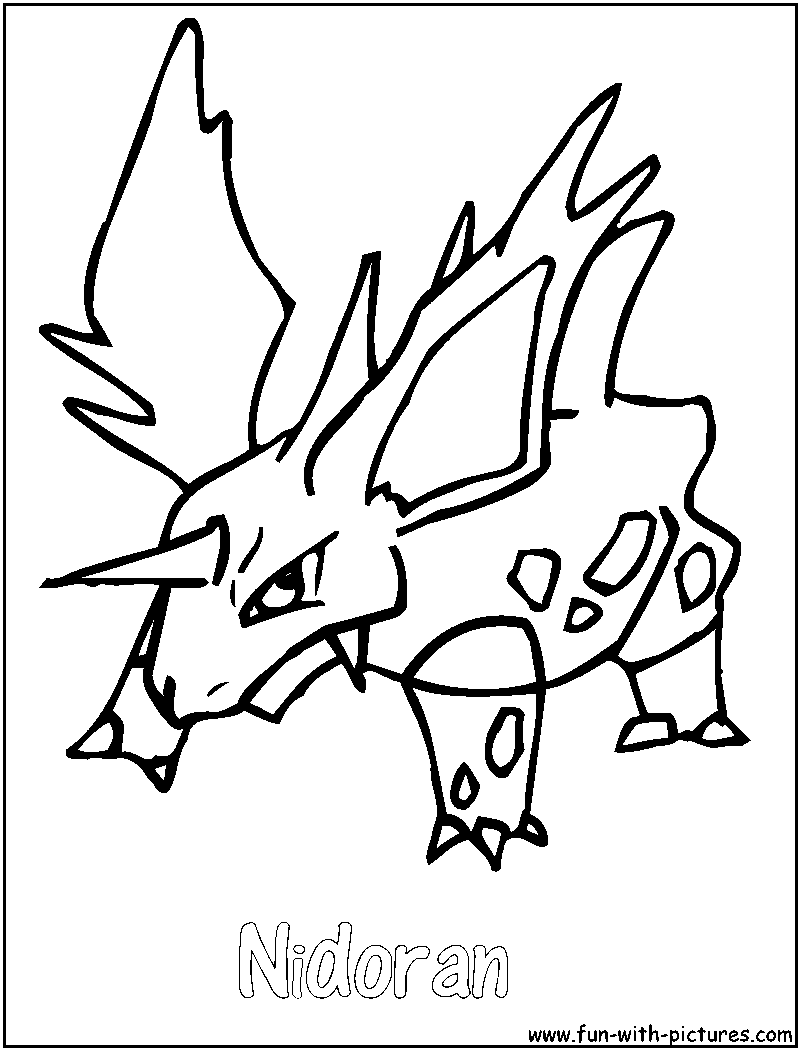 Nidoran Coloring Page 