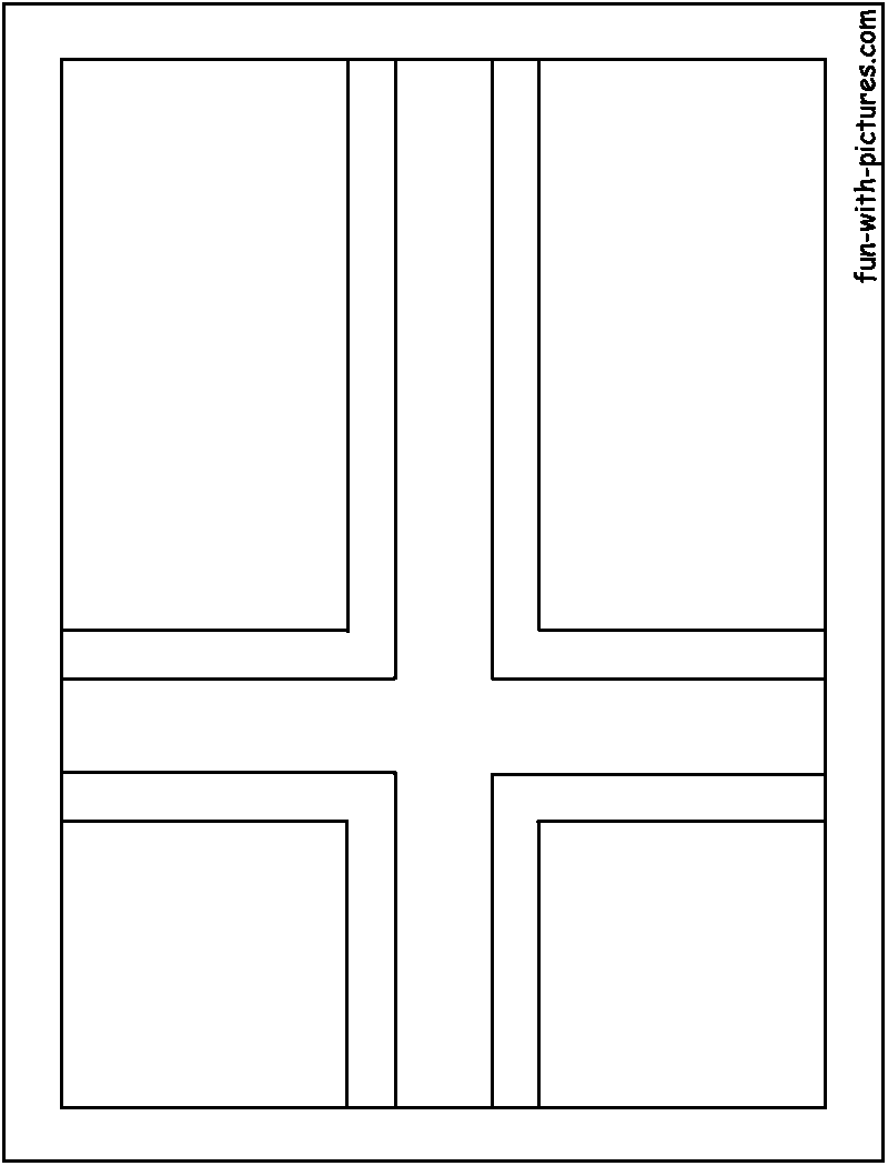 Norway Flag  Coloring Page