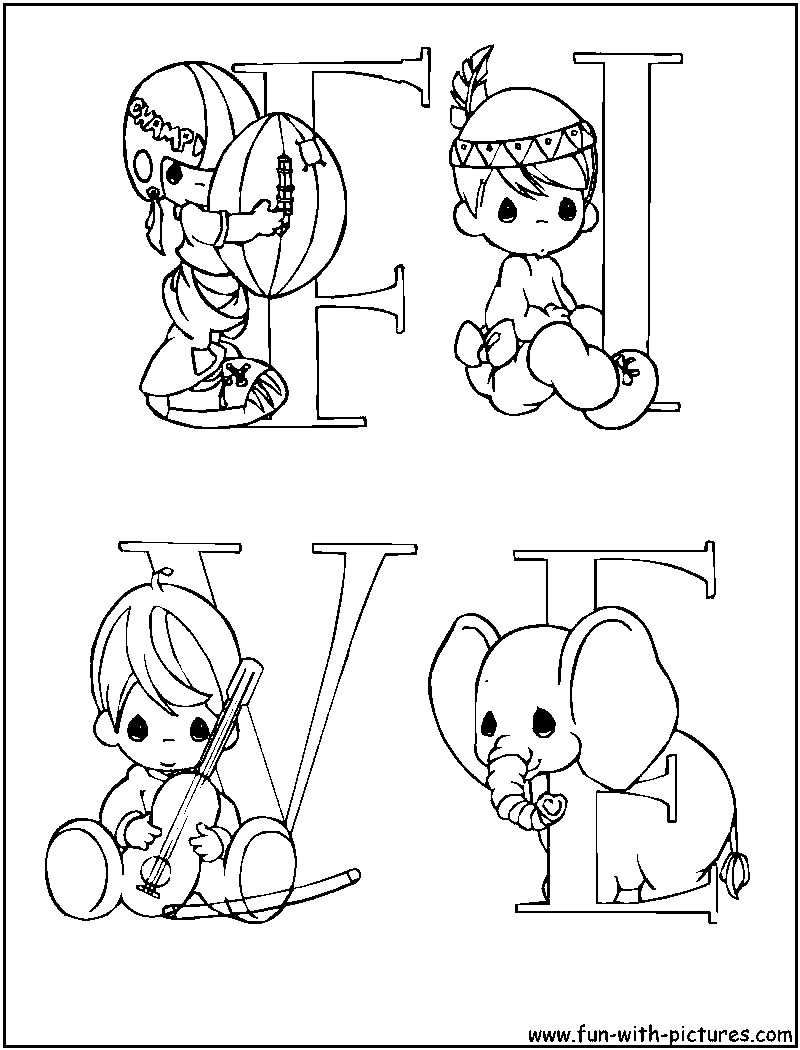 Precious Moments5 Coloring Page 